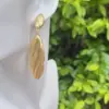 Wholesale Elegant Fashion Earrings Copper Plated 18K Gold Luxury Women Irregular Design Jewelry Accessories Cute Beach Style Modern Style Inlaid