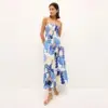 Wholesale 3D Print Sleeveless Boat Neck Strap Dress In Polyester, Vacation Style Maxi Long Dress