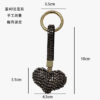 oly-9016a6bef9e35cd42fb9adab3052a953 Wholesale creative high-grade rhinestone heart car keychain Japanese and Korean ladies accessories diamond rope bag pendant
