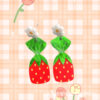 oly-901bdfc3c1c398863fb8e7b6a63aa8d4 Wholesale Acrylic Red Flower Strawberry Earrings Fresh and Sweet Niche Design Ear Studs All-match Earrings
