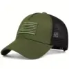 oly-902de4703abf9b93b00f9b1242280c5a Wholesale American Flag Women's Casual Outdoor Baseball Cap With Curved Brim, Polyester Material Featuring Embroidery
