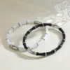 Wholesale 304 Stainless Steel Color Block Vacuum Plating Golden Plated Modern Style Simple Style Enamel Bangle