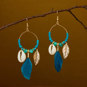 Shell feather pore blue