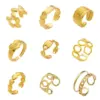 Wholesale Personalized Diamond Pattern Coffee Bean Texture Ring Batch Hammered Texture Individual Style Titanium Steel Couple Rings