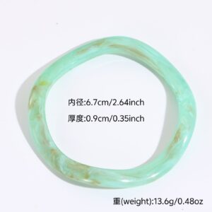 33# bracelet - light green - irregular - narrow band
