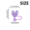 Wholesale Valentine's Day Shiny Love Straw Cap Resin Accessories Creative Cartoon Silicone Dust Plug Water Cup Straw Cover Decoration