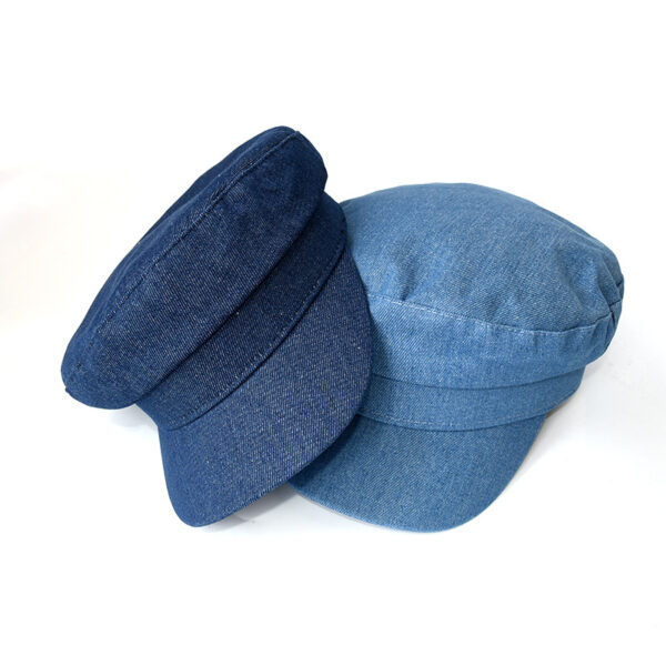 Wholesale Japanese and Korean-style Light Denim Casual Cap Vintage Fashion All-match Street Navy Hat Simple Casual Paintwork Hat
