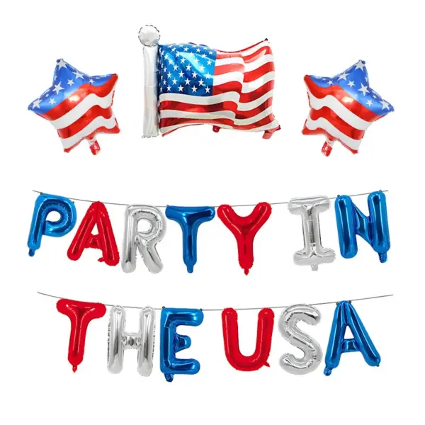 Wholesale Independence Day Party Balloons Made Of Durable Aluminum Film For Festive Decorations