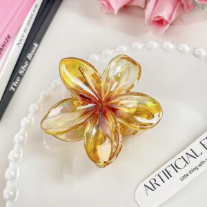 47#Colorful plumeria clip-bright yellow