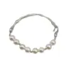 Wholesale Women’s Tree Pattern Copper Bangle Bracelet With Electroplated Gold Plating And Imitation Pearl Inlay In Simple Style