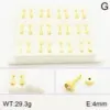 Wholesale Vacuum Plating 18K Gold Plated Square 304 Stainless Steel Elegant Cute Shiny Ear Studs