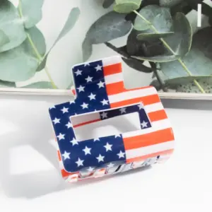 5cm Flag Barrettes-Square / PVC