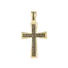 Wholesale Women’s Waterproof Non Tarnish Copper Cross Necklace With KC Golden Plated Electroplated Finish And Zircon Inlay
