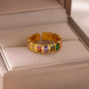 oly-9106a4144b58dbaf3956732ac391f717 Wholesale selling zircon ring ins female fashion design feeling 18K gold plated ring ring ring jewelry rings