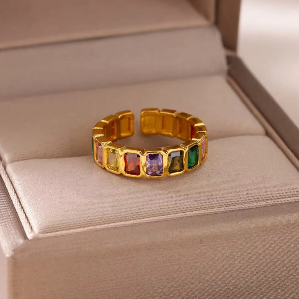 oly-9106a4144b58dbaf3956732ac391f717 Wholesale selling zircon ring ins female fashion design feeling 18K gold plated ring ring ring jewelry rings