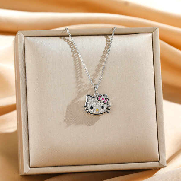 Wholesale Kitty necklace for women, sweet and cute pendant collarbone chain.