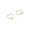 Wholesale 304 Stainless Steel Geometric Solid Color PVD Coated 18K Real Gold Plated Simple Style Waterproof Non Tarnish Plating Hoop Earrings