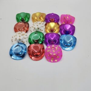 Wholesale supply mini flash laser cowboy hat 5.5CM red light party hairpin red wine decoration DIY accessories