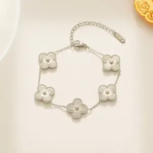 Silver Clover Bracelet