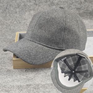 Wholesale Big Head Wool Warm Baseball Cap Men's Winter Thickened Cold-proof Dad Grandpa Hat plus size Cap Men's