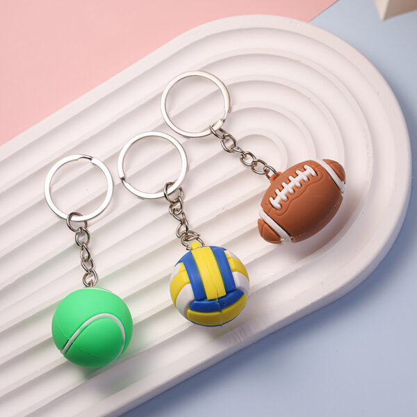 oly-91367c9c4a08b9cebbec35e4b657a302 Wholesale Creative simulation Football keychain ball series basketball keychain small pendant doll activity gift