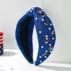 Wholesale Solid Color Pearl American Flag Wide-Brim Fabric Hair Accessories Black White Blue Hair Bands Suitable For All Seasons