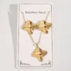 Wholesale Irregular 304 Stainless Steel Water Plated Gold Rhombus Spiral Waterdrop Necklace Earring Set Elegant Casual Jewelry Accessories For Women