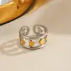 Wholesale Ion Plating (IP) 18K Gold Plated Pentagram Star Heart Shape 304 Stainless Steel IG Style Glam Vintage Style Waterproof Non Tarnish Open Rings