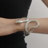 oly-9161a063cbe33e49efd119eb1b468c9c Wholesale Niche Designer Vintage Metal Snake-Shaped Open Self-Discipline Bracelet Men's and Women's High-Feeling Exquisite plain Ring Bracelet