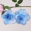 WholesaleImitation Rose Silk Flower Gradient Three-dimensional Mesh Flower Pendant Women's Earrings Valentine's Day Jewelry