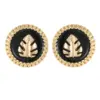 Wholesale Leaves Stud Earrings For Women With Copper Posts Electroplated And Zircon Inlay