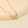 oly-917aec18ba43ec10f0cee7f95073b623 Wholesale sweet light luxury design jewelry metal diamond bow women's necklace clavicle chain