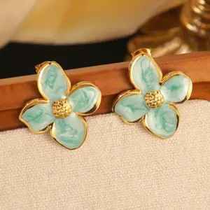 Multicolor-Golden Yellow / One Size / FYD6111-Blue Earrings