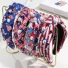 Wholesale American Flag Jewelry Headband For Women In Cloth Material With Rhinestones, Stylish Commute Accessory For Independence Day