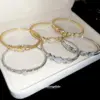 Wholesale Round Copper Bangle For Women With Real Gold Plated Finish And Zircon Inlay