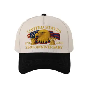 Wholesale American Flag Women’s Baseball Cap With Curved Brim, UV Protection, Made Of Polyester Featuring Printing