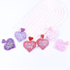 Wholesale  Valentine's Day earrings red pink purple lovely earrings Cupid letter earrings