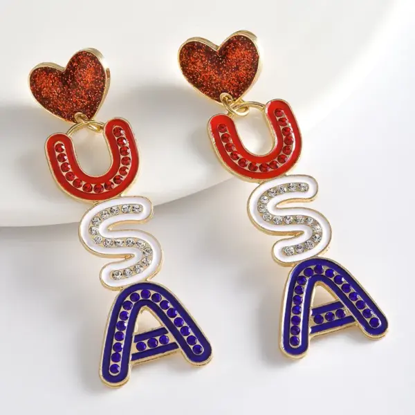 oly-91a9ef1310aec58eae990b8fb4fb46fd Wholesale 1 Pair IG Style Retro Classic Style Letter Inlay Alloy Seed Bead Drop Earrings