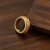 Wholesale Unisex Geometric Rings In 316 Stainless Steel With 18K Real Gold Plated PVD Coated Hypoallergenic Finish