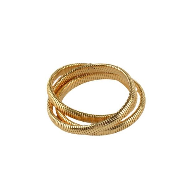 Wholesale Retro exaggerated three-layer wide-brimmed bracelet personalized design bracelet metal style fashionable temperament bracelet