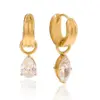 Wholesale 304 Stainless Steel Water Droplets PVD Coated 18K Real Gold Plated