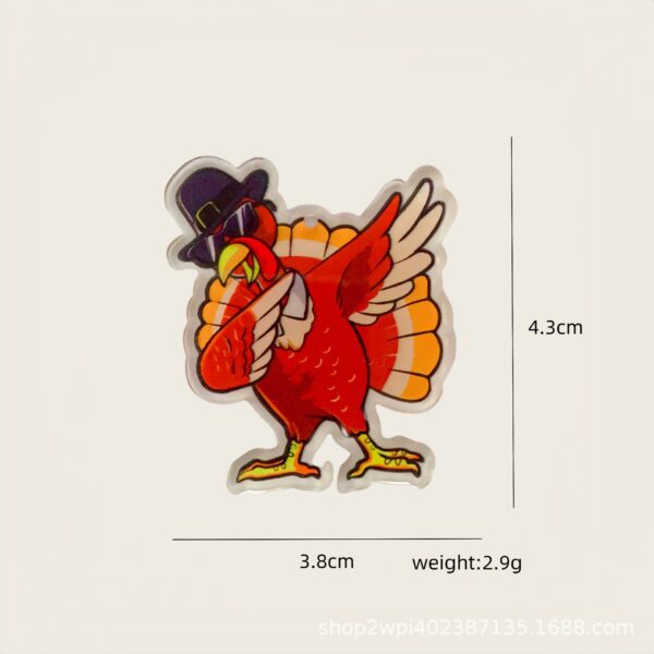 Wholesale Acrylic Carnival Thanksgiving Turkey Earrings Accessories DIY Earrings Pendant Mobile Phone Shell Pendant Accessories Accessories