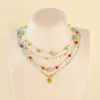 Wholesale Handmade Retro Heart Shape Necklace For Women In 304 Stainless Steel With Crystal Inlay