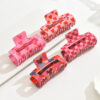 oly-91f2a5886ecc8a62f3448e4119211069 Wholesale Pink Series Valentine's Day Hairpin High-end Sense Love Printing Shark Clip Sweet Hair Grab Hair Accessories