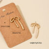 Wholesale 1 Pair Ig Metal Style Simple Spring and Summer Earrings Hollow Bow Women Commuter Earrings Earrings Stud