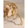 Wholesale Jewelry Simple Style Classic Style Paper Clip 304 Stainless Steel 18K Gold Plated PVD Coated Mixed Metal Bracelets Necklace