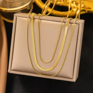 [Xlh6115] Three-Layer Snake Chain / Gold