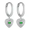 Wholesale Heart Shape Hypoallergenic Earrings For Women Featuring PVD Coated Copper With 18K Real Gold Plated And Zircon Inlay