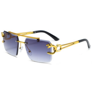 Gold frame gradient gray piece