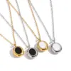 Wholesale Minimalist Oval Oil Drop Pendant Necklace Stainless Steel Vacuum Electroplating Multifunctional Daily Jewelry For Women Simple Design